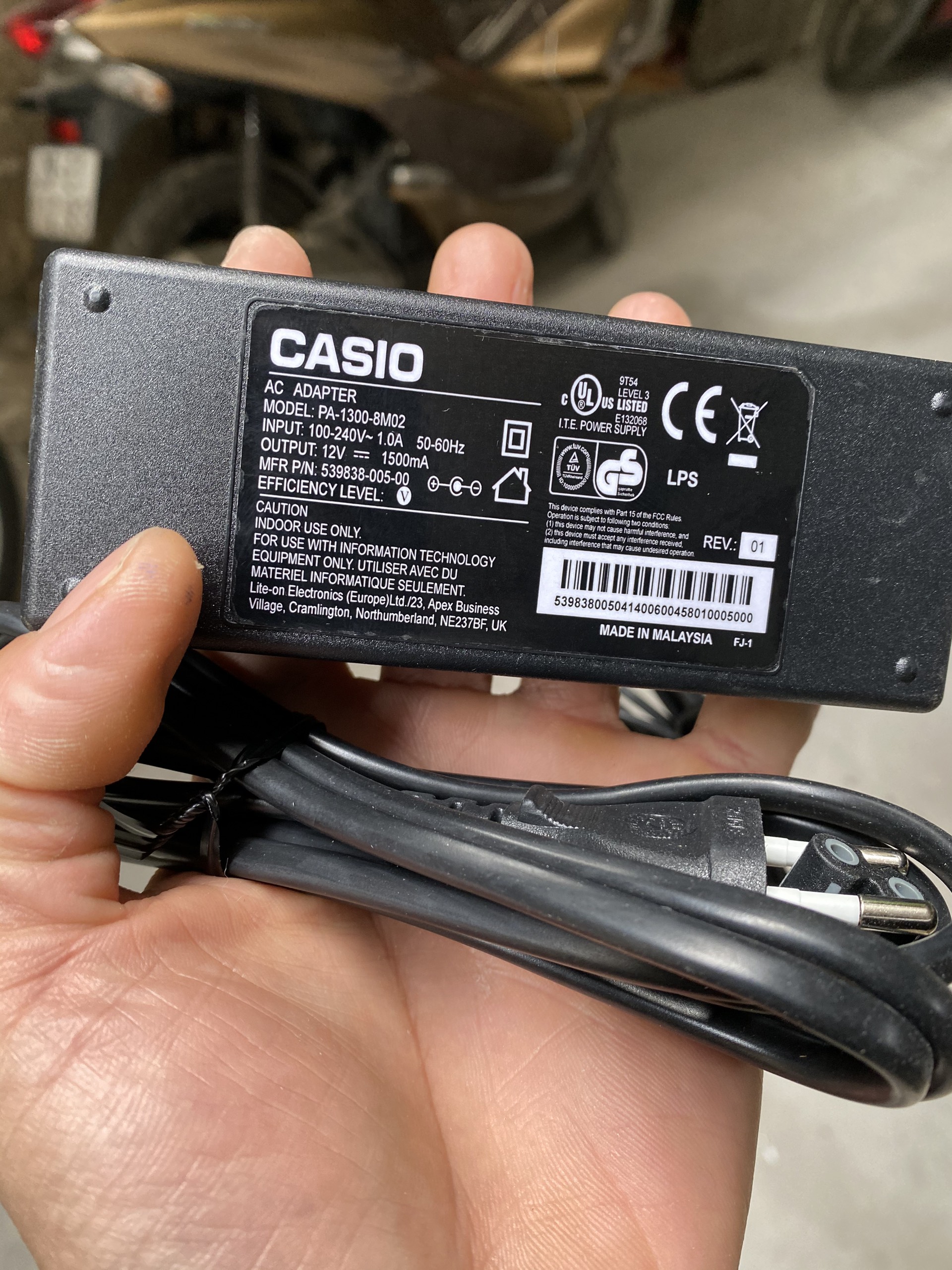 Dây nguồn đàn casio CTK-731 hàng chuẩn Casio phân phối