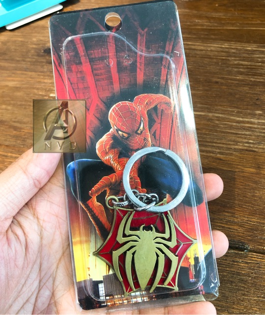 [HCM]Móc khoá Marvel logo Spiderman xoay mượt