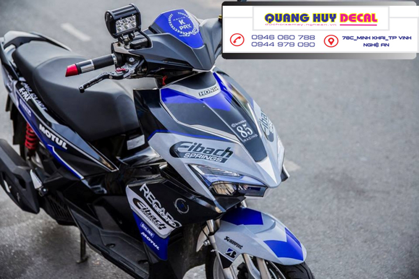 Tem trùm Air Blade xanh đen - Độ dán team trùm decal xe máy Air Blade xanh đen - Team trùm decal xe máy Air Blade rẻ đẹp và chất