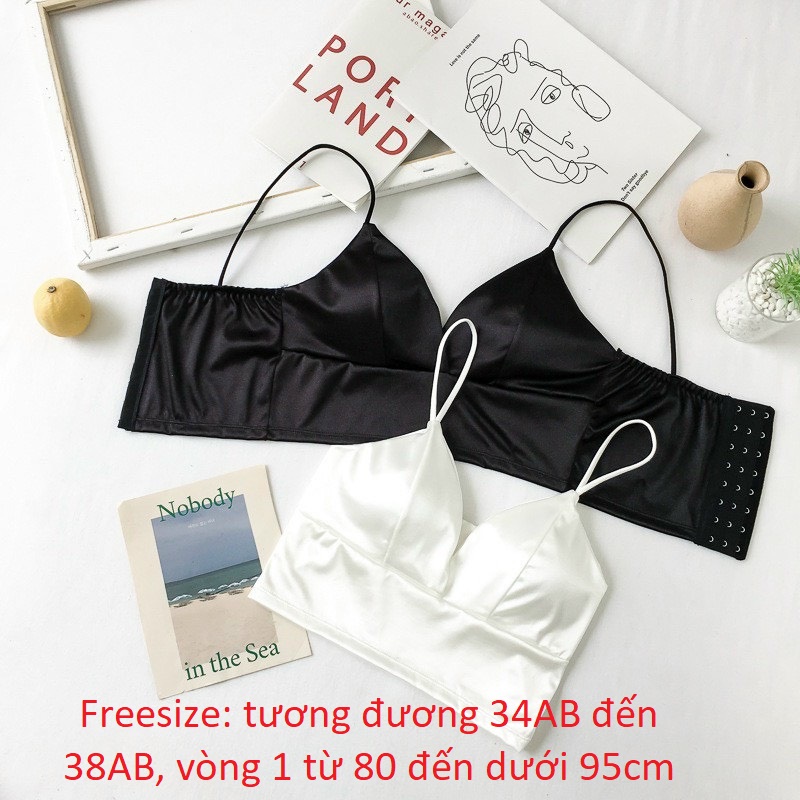 Áo Bra Satin Phi Lụa 2 Dây Sexy