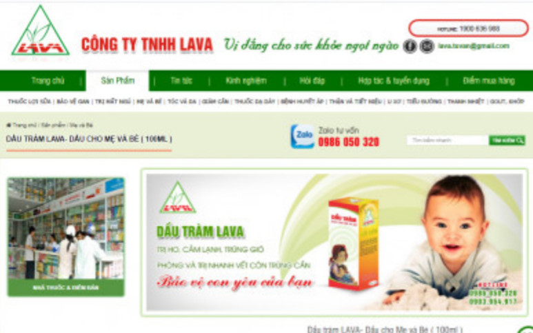DẦU TRÀM LAVA 100ML cho mẹ và bé