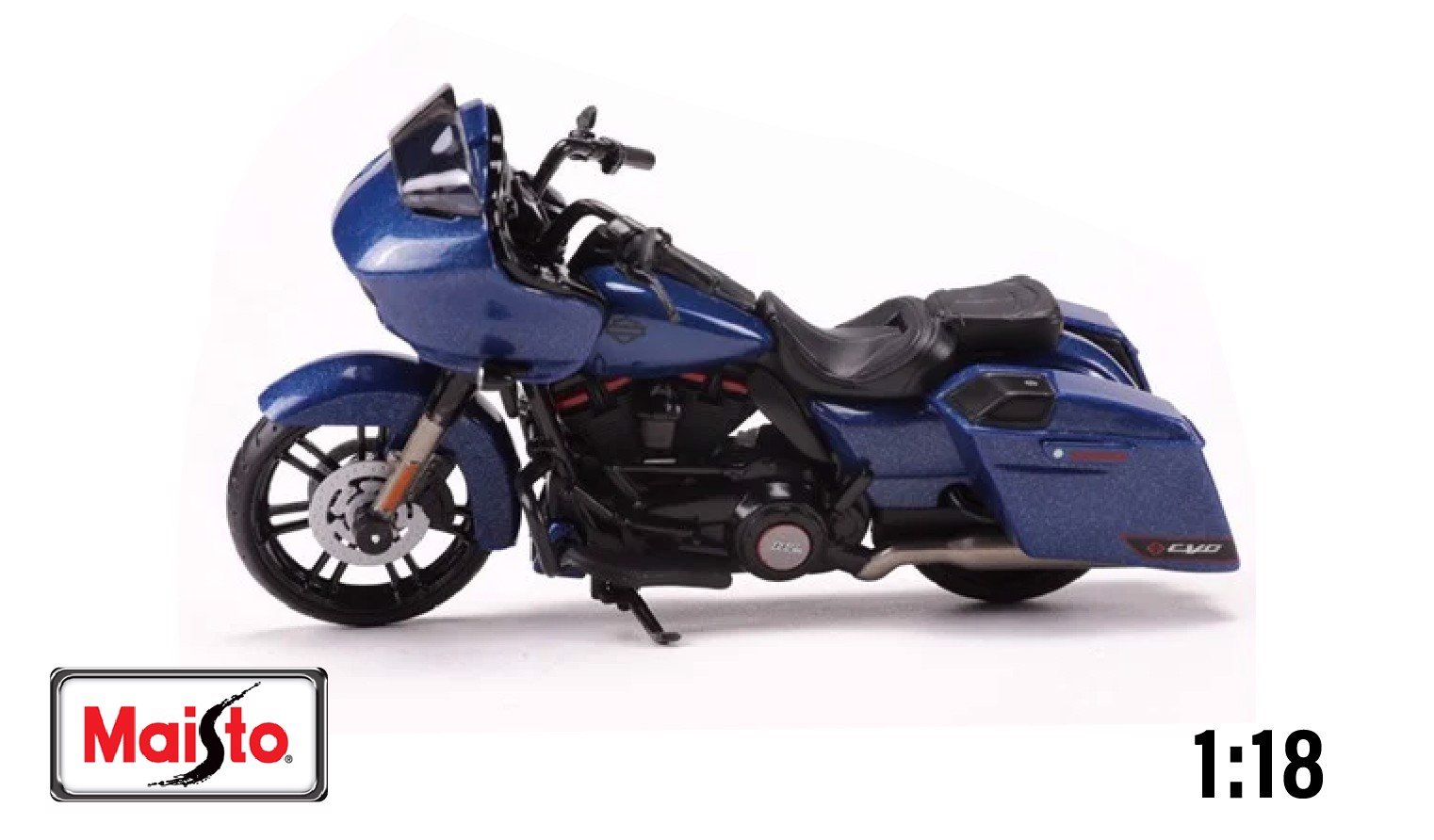Mô hình harley davidson 2022 cvo road glide blue 1:18 maisto mt017
