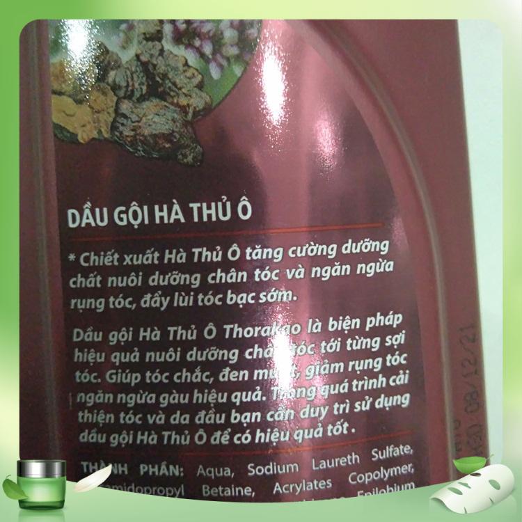 Dầu gội hà thủ ô Thorakao 400ml đẩy lùi tóc bạc sớm