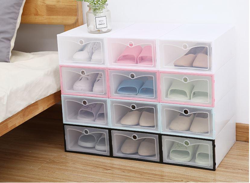 ♦ Bundle of 5 ♦ Shoes Box Stackable Storage Rack ♦ Shoe Cabinet Drawer Shelf ♦