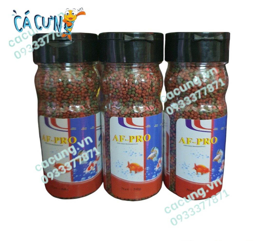Thức Ăn Cá AF-PRO (Hủ 50g) Hạt Size Nhỏ - Thức Ăn Nổi Cho Cá Cảnh