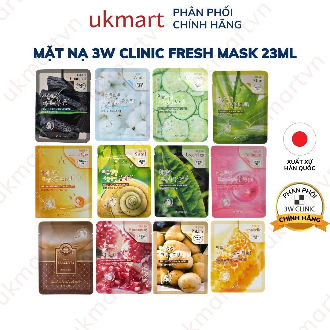 Mặt Nạ Dưỡng Da 3W CLINIC Fresh Mask 23ml