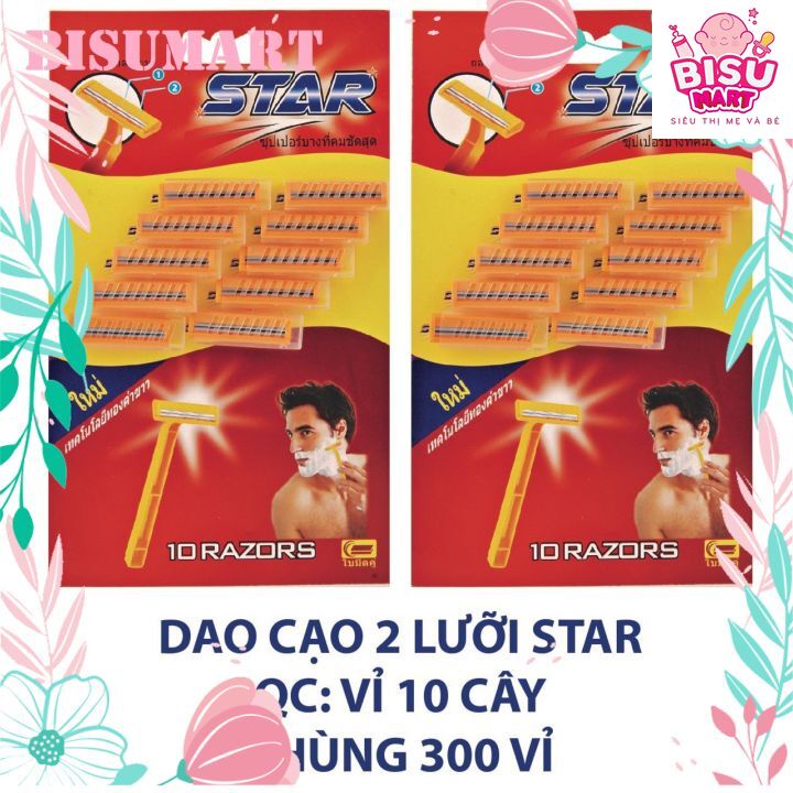 Combo Vĩ 24 Dao Cạo Râu Thái Lan STAR