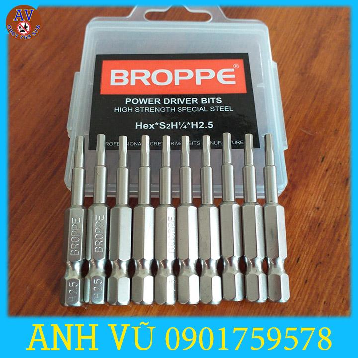 MŨI VÍT ĐẦU LỤC GIÁC H2.5 BROPPE
