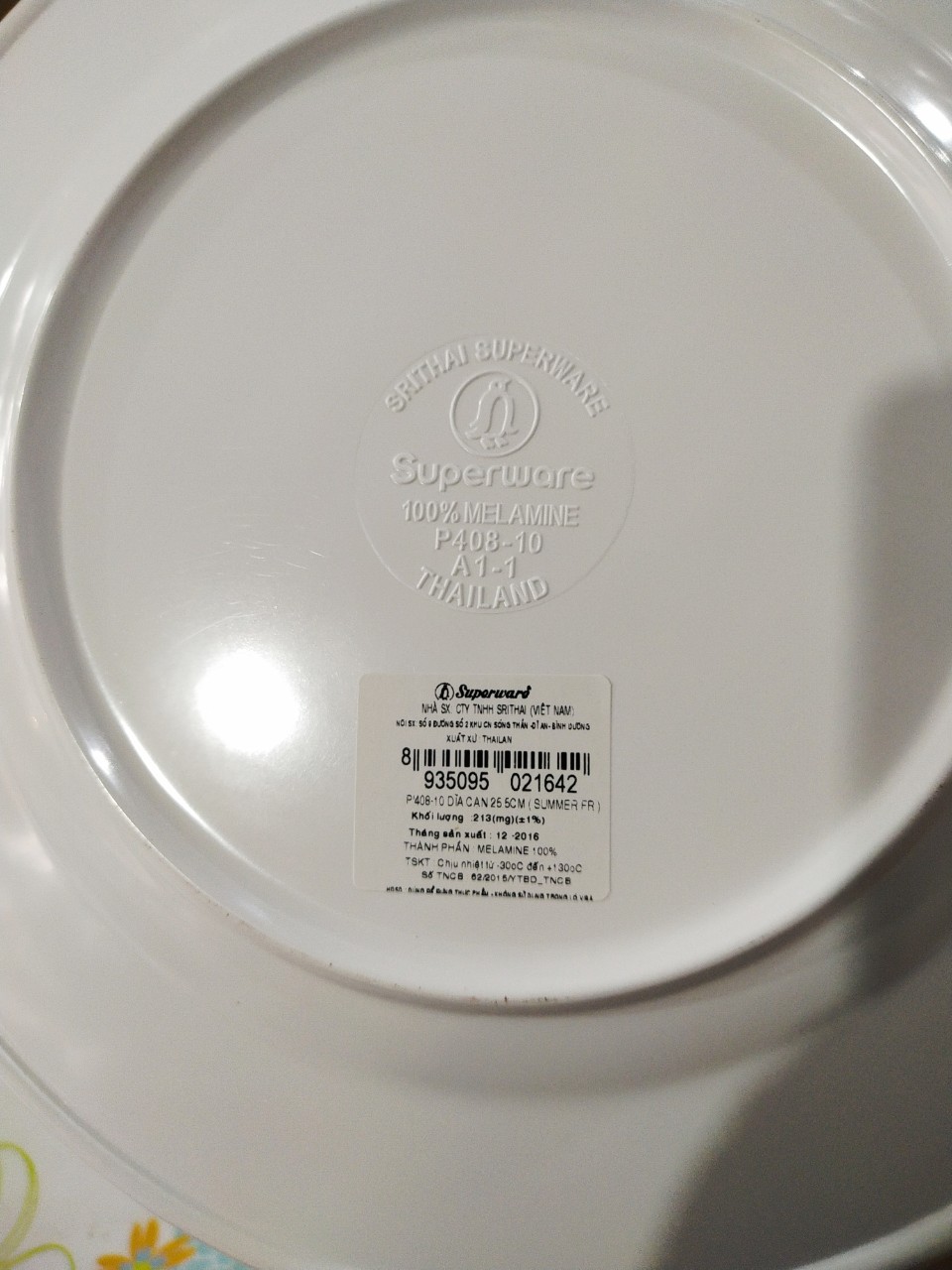 Dĩa Cạn Họa Tiết Chất Liệu 100% Melamine | Superware Thái Lan