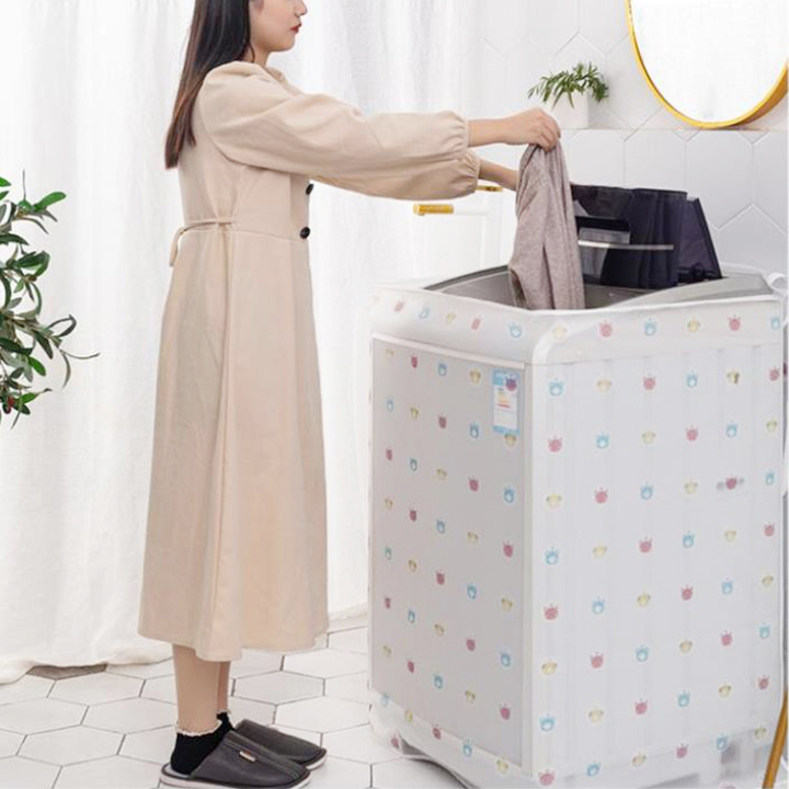 Vỏ bọc máy giặt chất liệu nhựa cao cấp peva sang trọng, chống nước cửa ngang và cửa trên cho máy giặt khoảng 7-8kg HL10