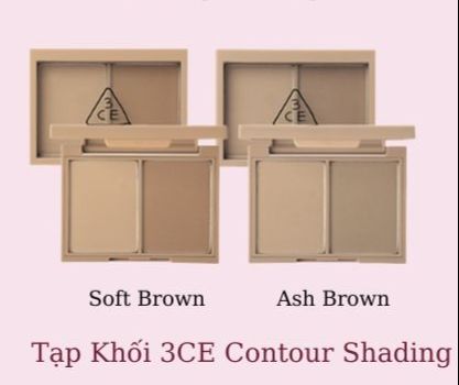 Phấn Tạo Khối 3CE Contour Shading 8.5g (Ash Brown - Soft Brown)