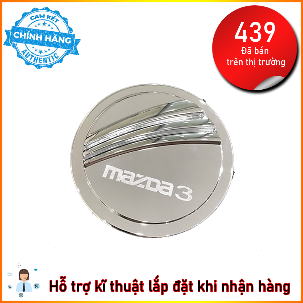 ỐP NẮP BÌNH XĂNG MẠ CROM XE MAZDA 3 2019