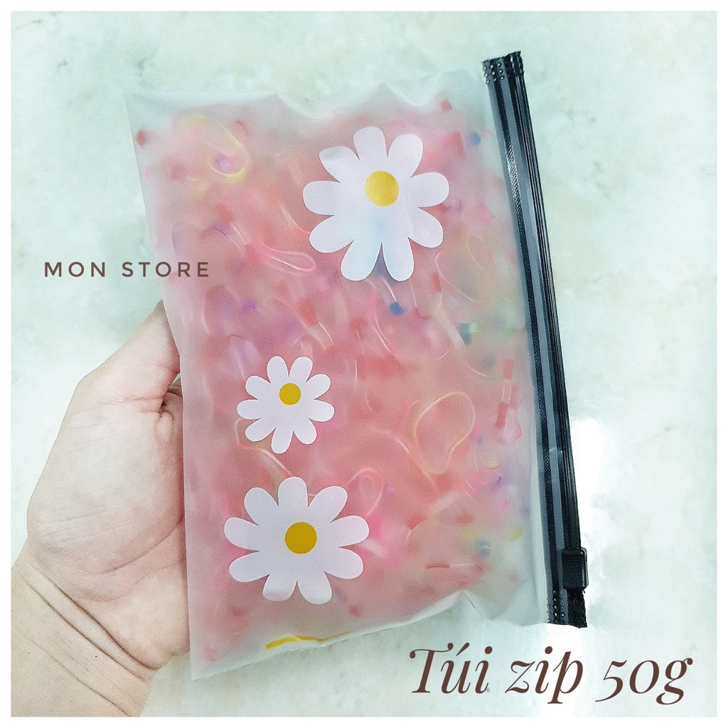 TÚI ZIP 50g thun cột tóc SIZE NHỎ cho bé, siêu bền, siêu dai