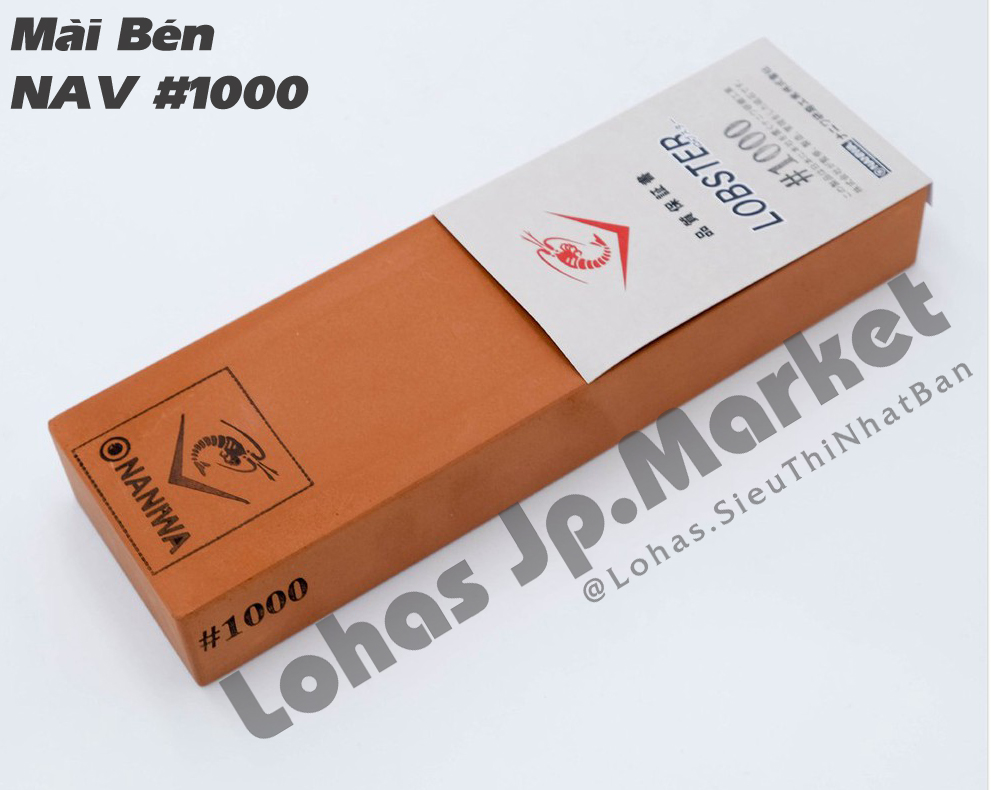 Đá mài nhật bản naniwa "mặt trung - mài bén" cỡ lớn nav: #1000 | kích thước 210x65x30mm | độ sắc bén cao
