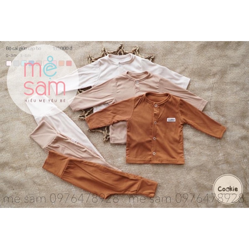 Bộ Sơ Sinh Cài Giữa Cạp Bo Cookie