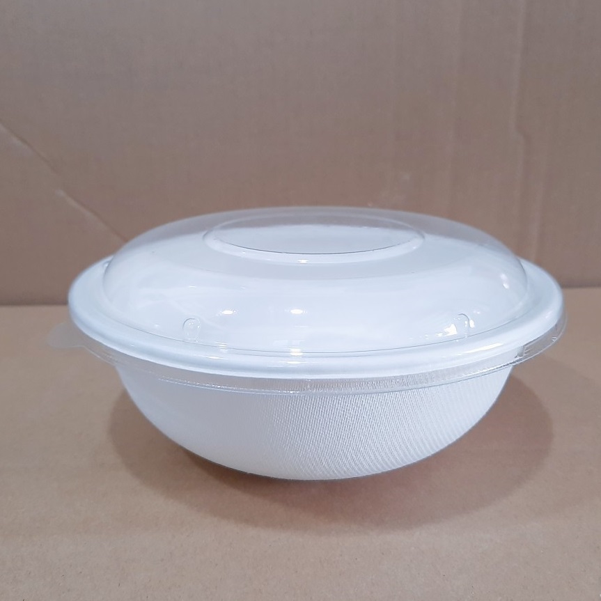 Tô giấy bả mía 875ml có nắp - xấp 50 cái