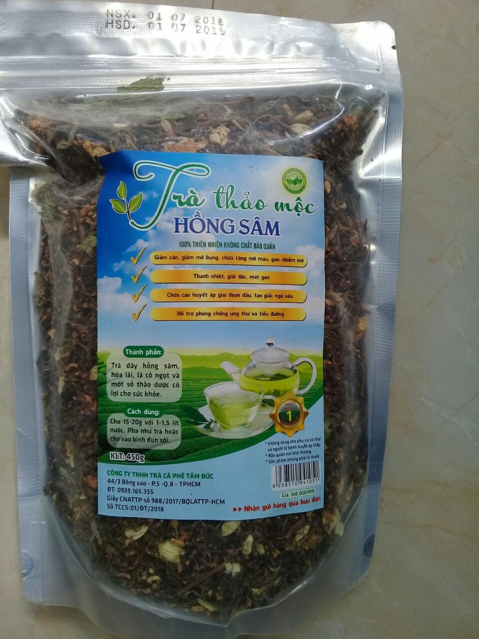 Combo 2 gói -Trà Thảo mộc Hồng Sâm Tâm Đức -