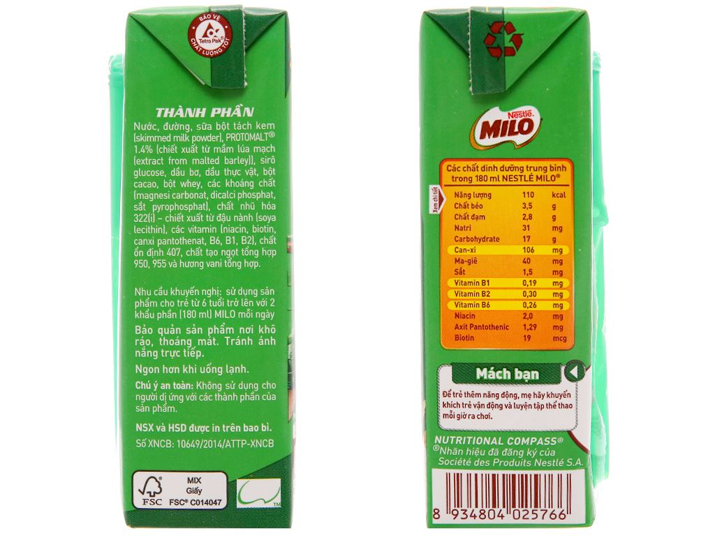 Thức uống lúa mạch Milo Active Go 180ml - Tạp hóa Bát Muội