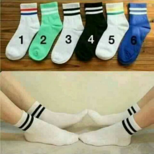 Vớ sọc kẻ hàn quốc chất cotton thoáng mát