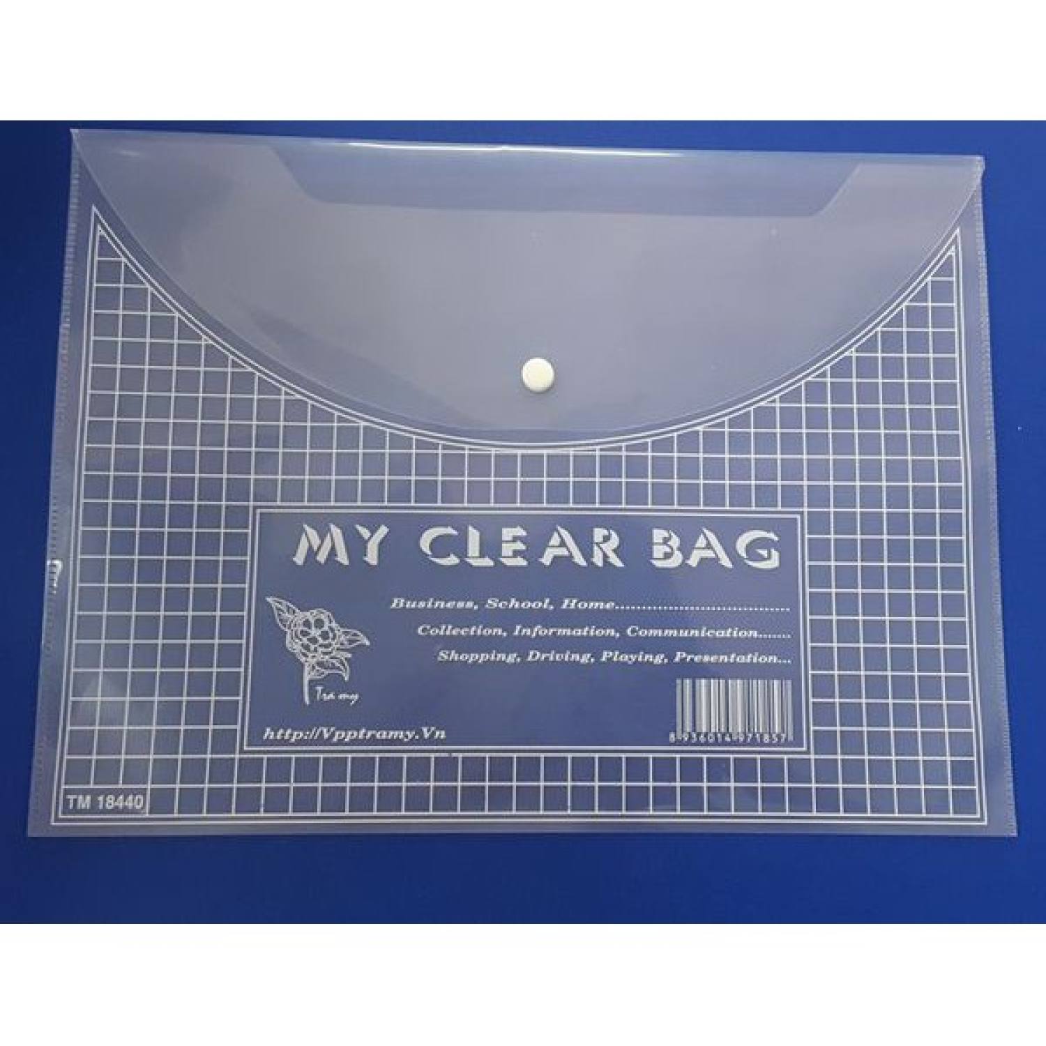 TÚI MY CLEAR BAG,TÚI CÚC BẤM 1 KHUY (20 CÁI)