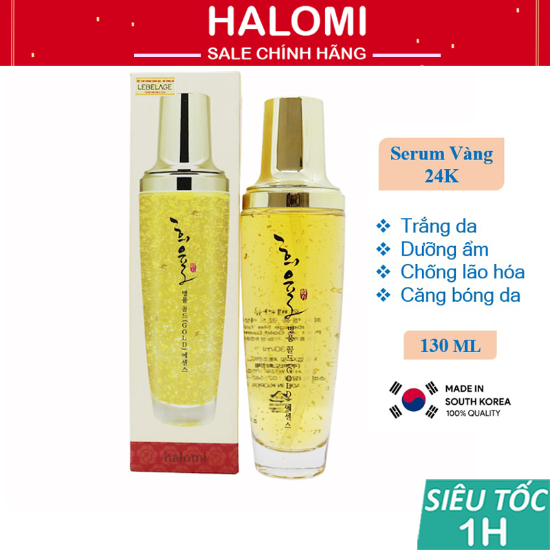 Serum dưỡng ẩm Hàn vàng 24k trắng da dưỡng ẩm tinh chất vàng 24k Labelage Hàn Quốc 130ml HALOMI STORE