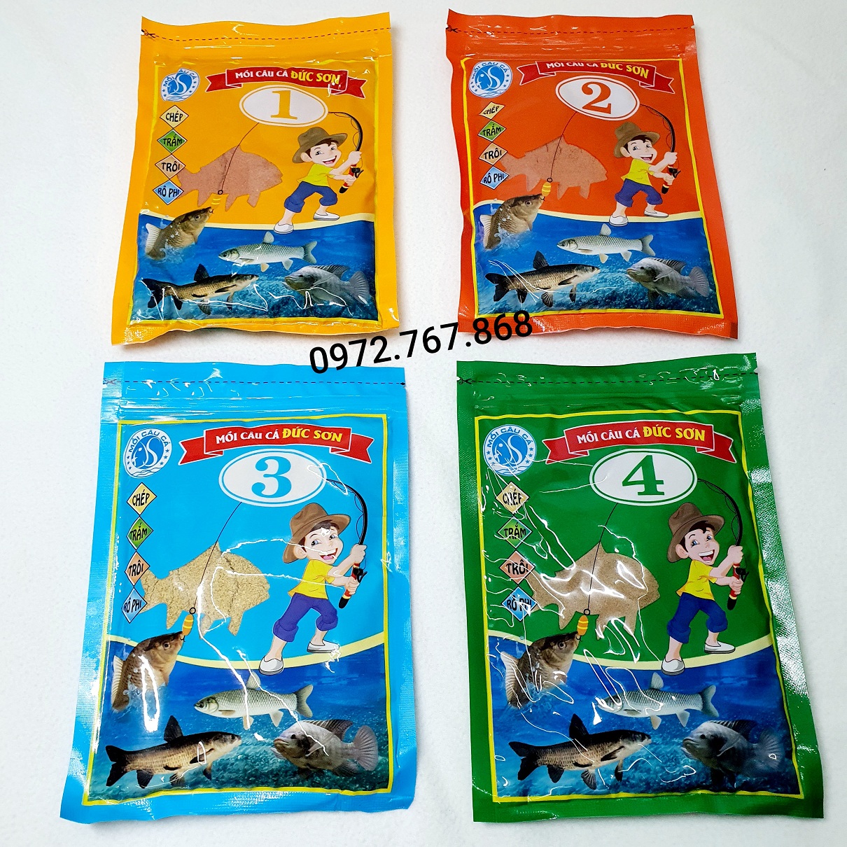 [5 gói] Mồi câu Đức Sơn số 1-2-3-4