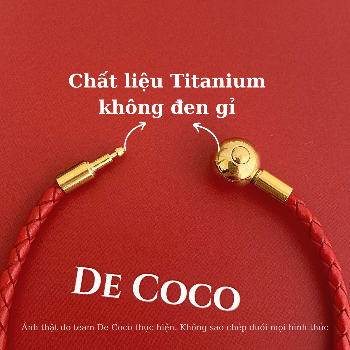 [KHÔNG ĐEN GỈ] Vòng tay màu đỏ may mắn Như Ý De Coco