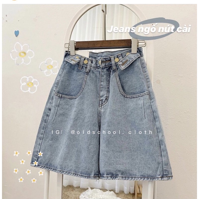 QUẦN JEANS NGỐ NÚT GÀI