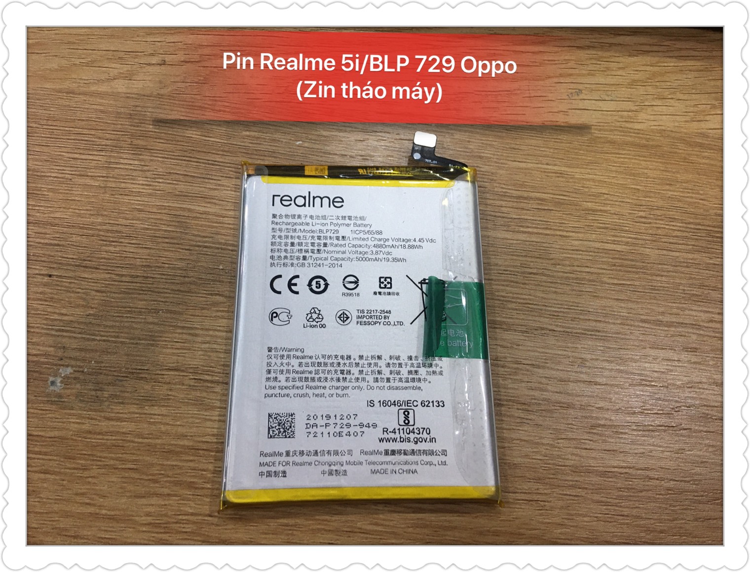 pin realme blp729