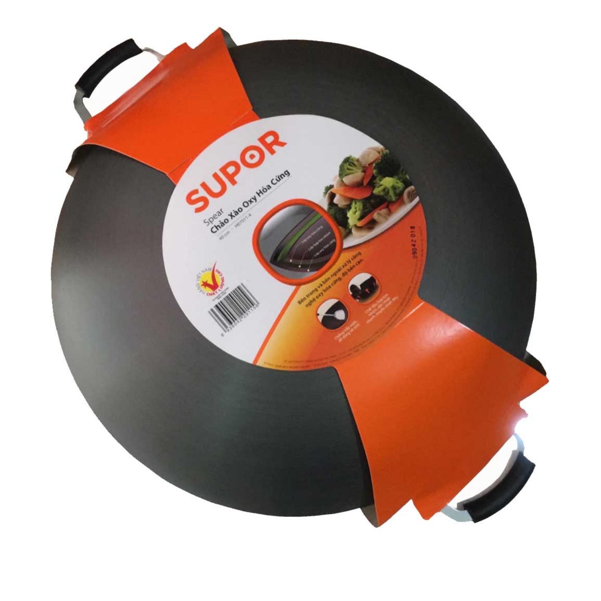Chảo xào oxy hóa cứng Supor 34cm  H07011-2