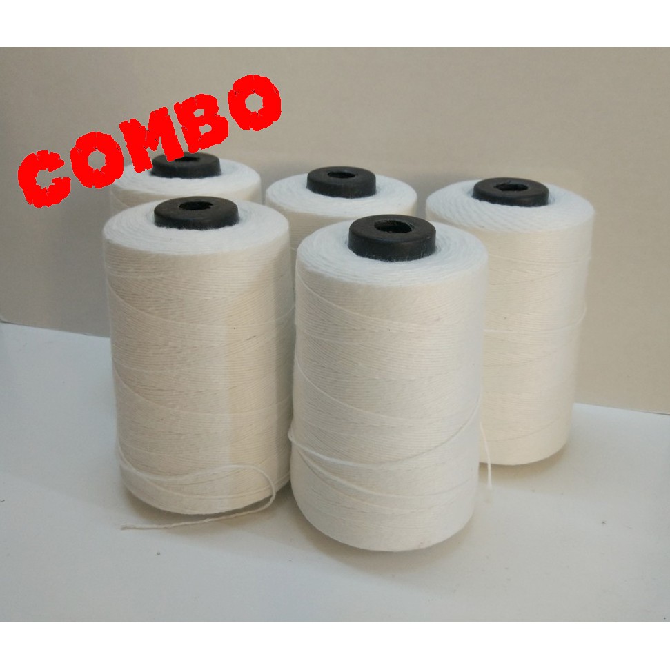 Combo 5 Cuộn chỉ trắng buộc xúc xích, lạp xưởng, chân giò - Cuộn 160gram dùng rất lâu