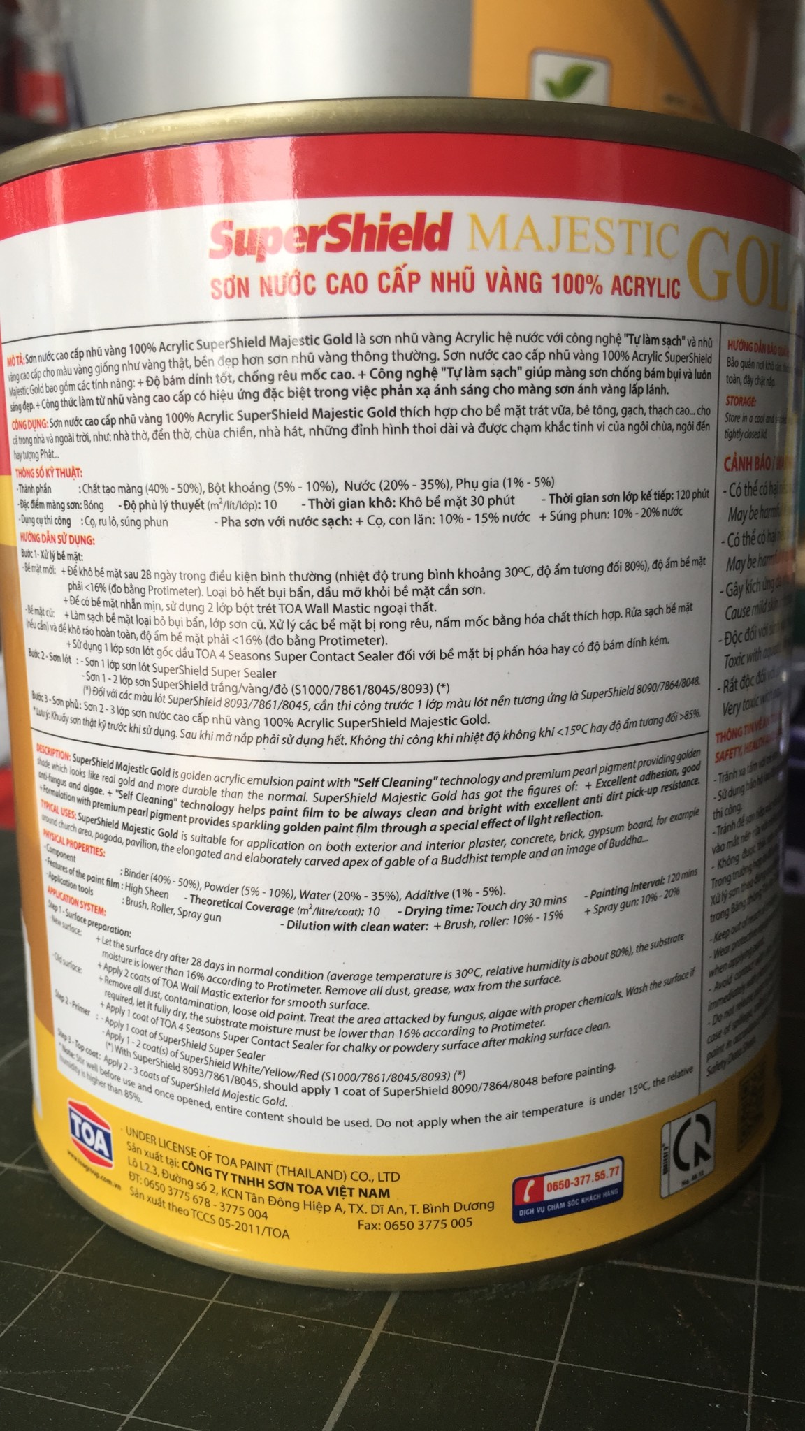 Sơn phủ nhũ vàng cao cấp SuperShield Ext