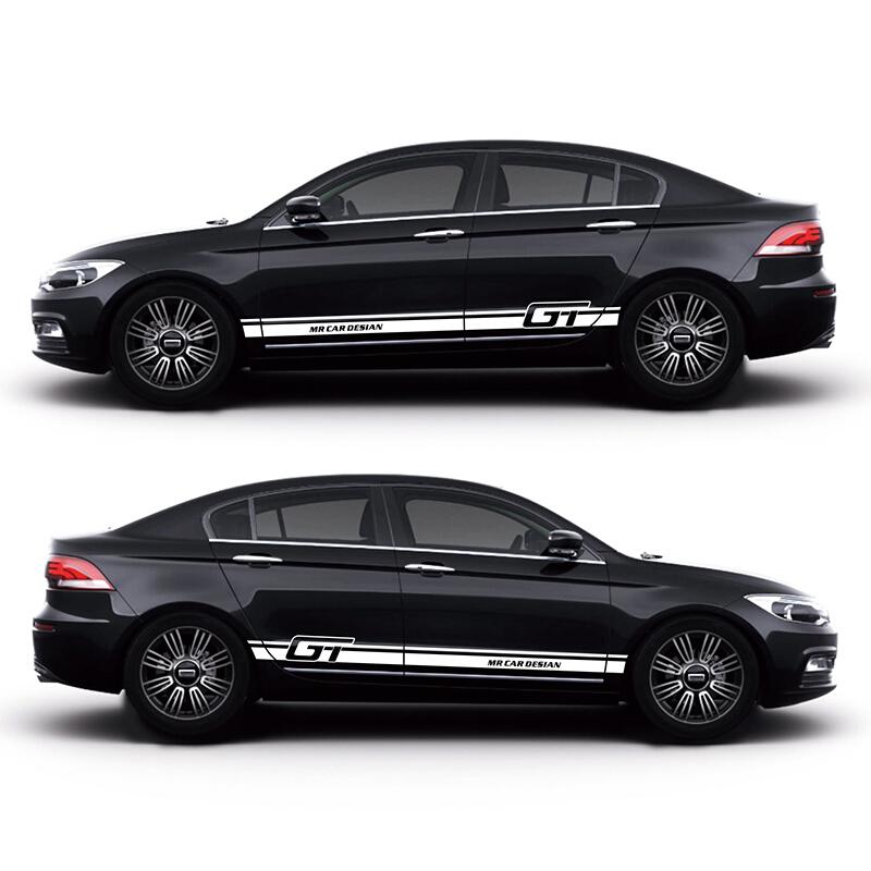 [HCM]Tem dán sườn xe phong cách thể thao GT (trắng)