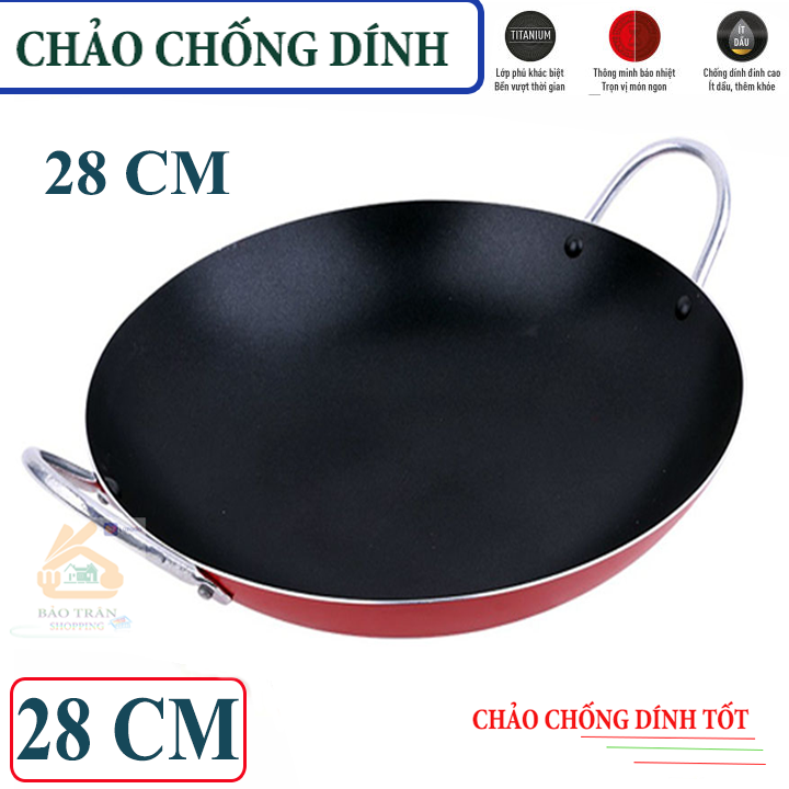 [CHẢO SIZE LỚN - 30 CM] CHẢO CHỐNG DÍNH 2 QUAI SÂU LÒNG 30 CM KYOFA HÀNG CÔNG TY DÀY DẶN/Chảo chiên 2 Quai cho gia đình, Quán ăn, Nhà hàng ... tiện lợi cho mọi căn bếp