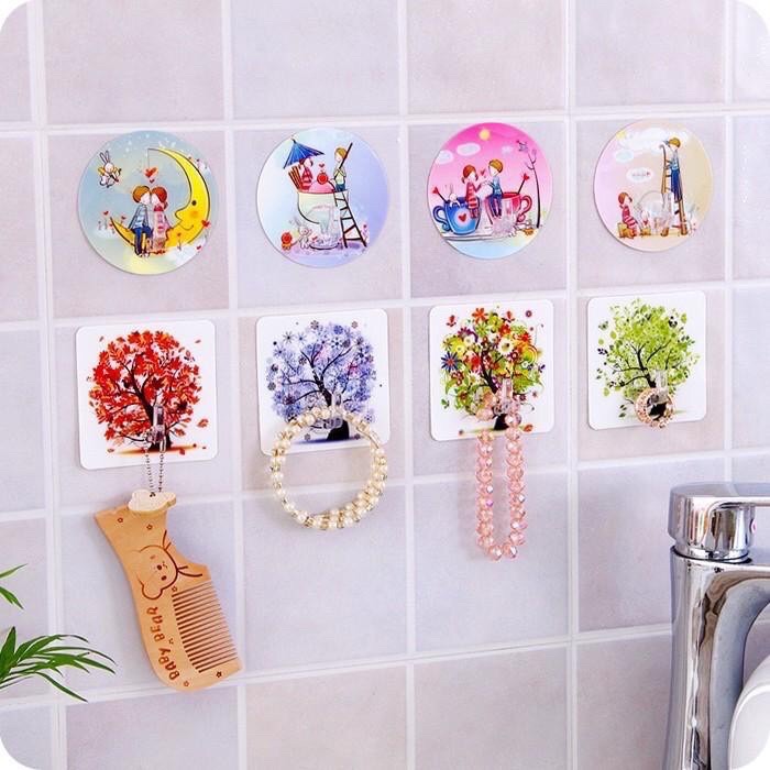 [HCM]5 cái Móc Dán Tường Dính Tường 3D Siêu Dính