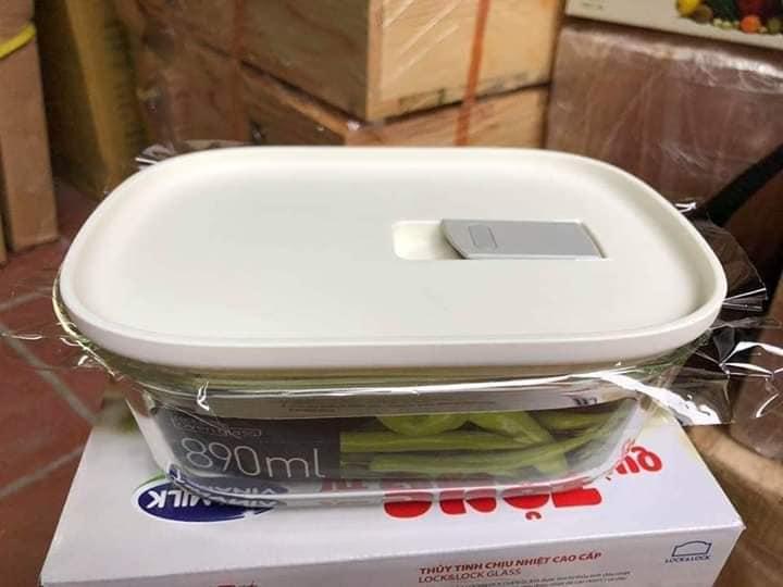 Hộp thủy tinh chịu nhiệt lock&lock 890ml
