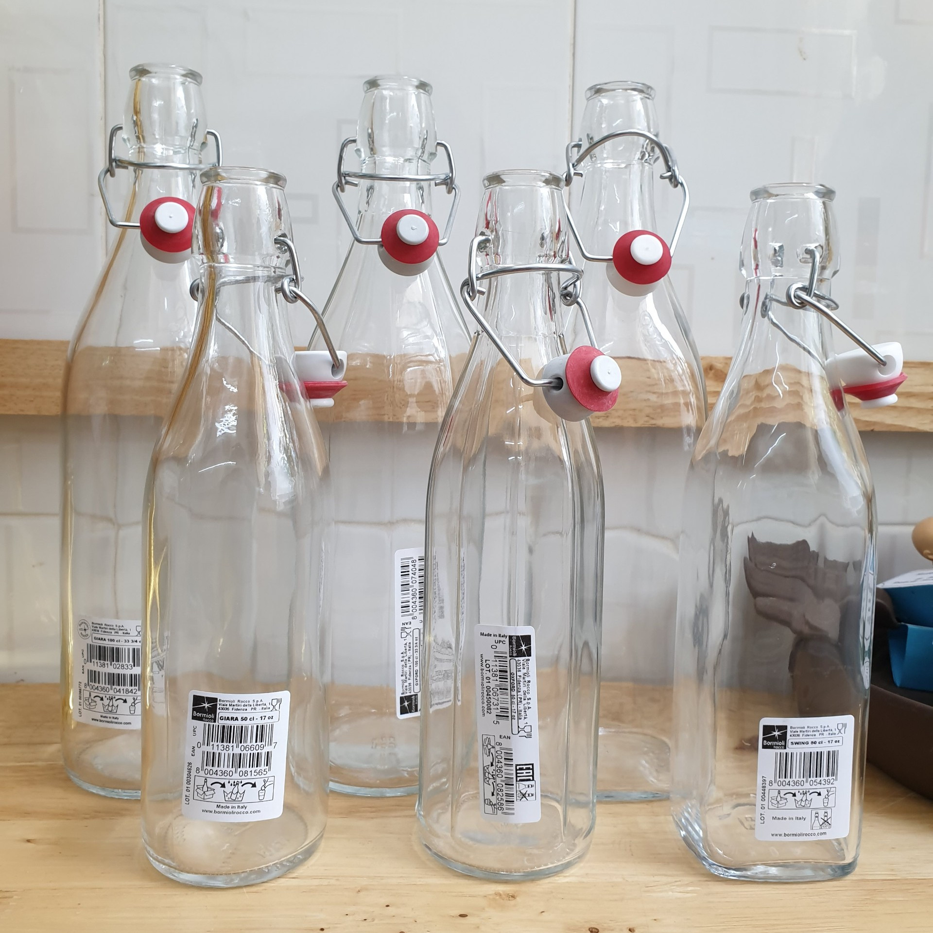[HCM]combo 5 chai thủy tinh nút gài 250ml500ml1000ml