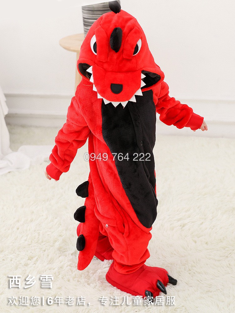 Bộ Đồ Thú Khủng Long Đỏ Trẻ Em 🏵️ Bộ Đồ Thú Giá Rẻ