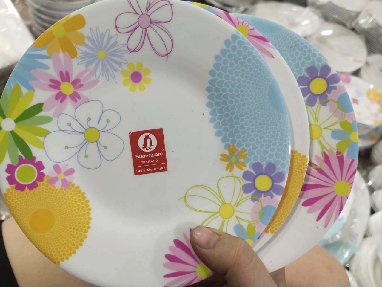 Dĩa Cạn Họa Tiết Chất Liệu 100% Melamine | Superware Thái Lan