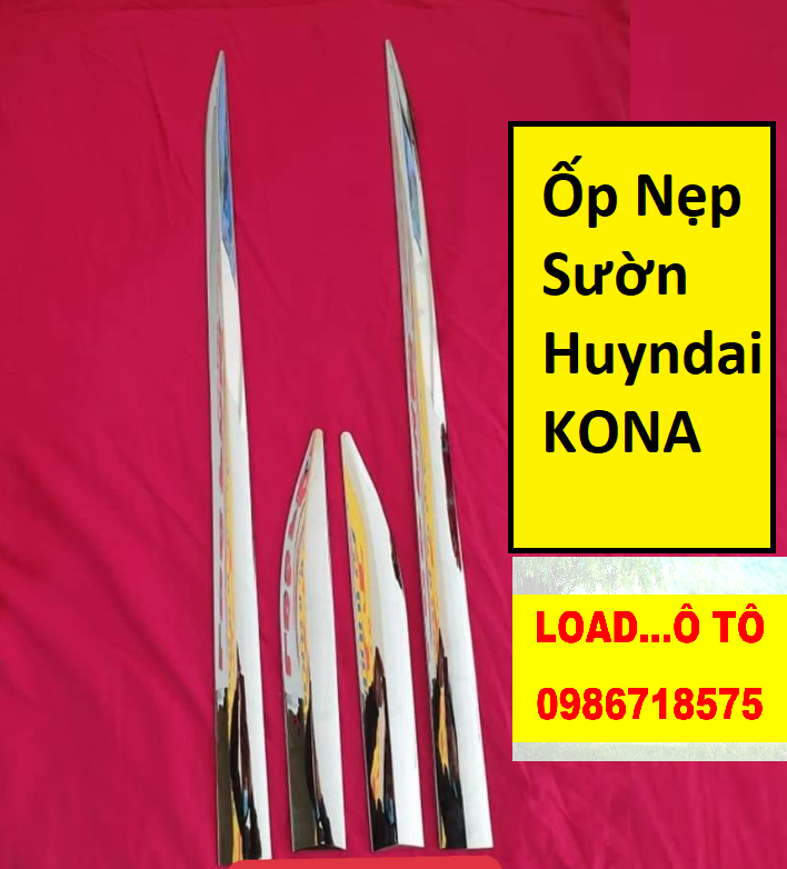 Ốp nẹp sườn huyndai kona mạ crom cao cấp