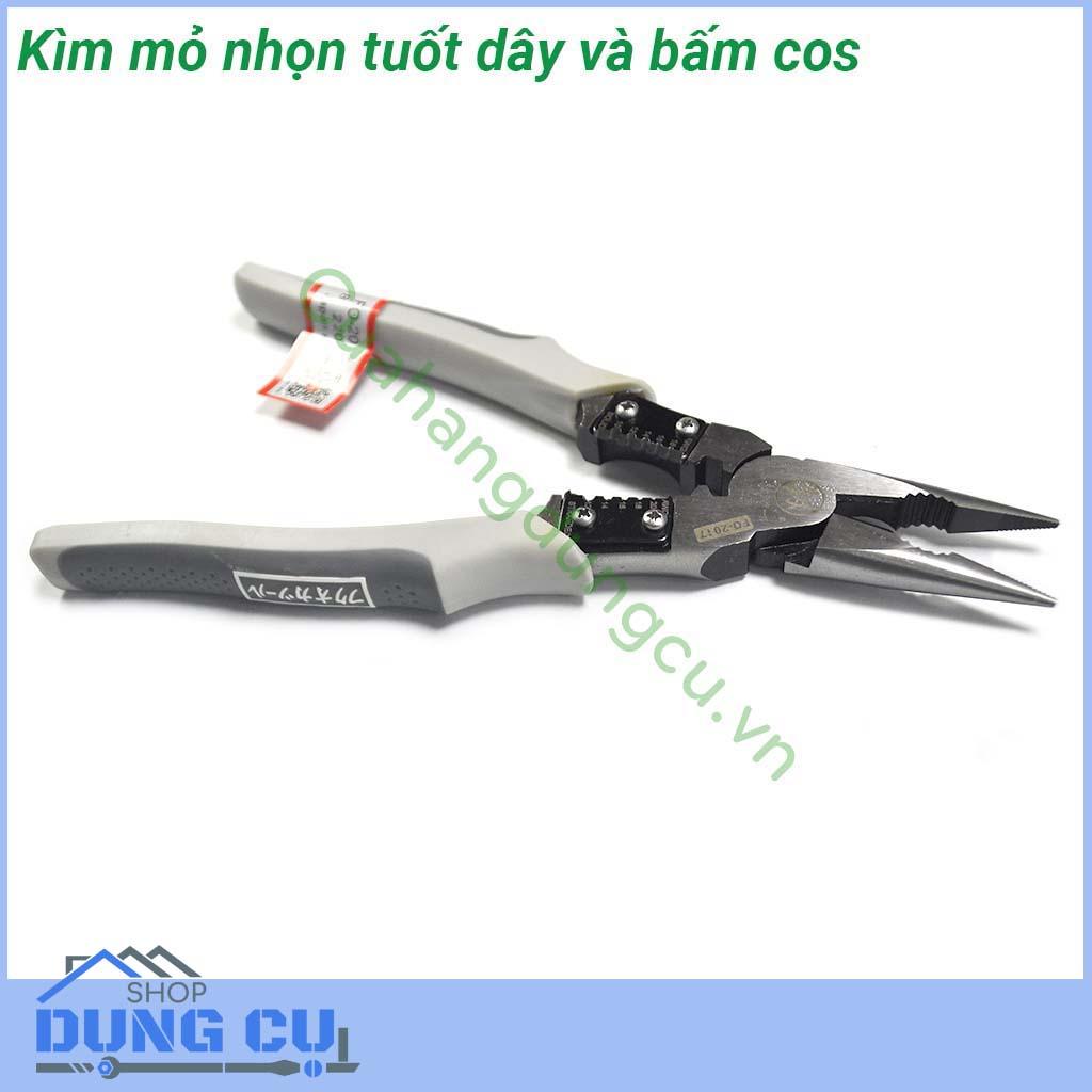 Kìm mỏ nhọn tuốt dây bấm cos
