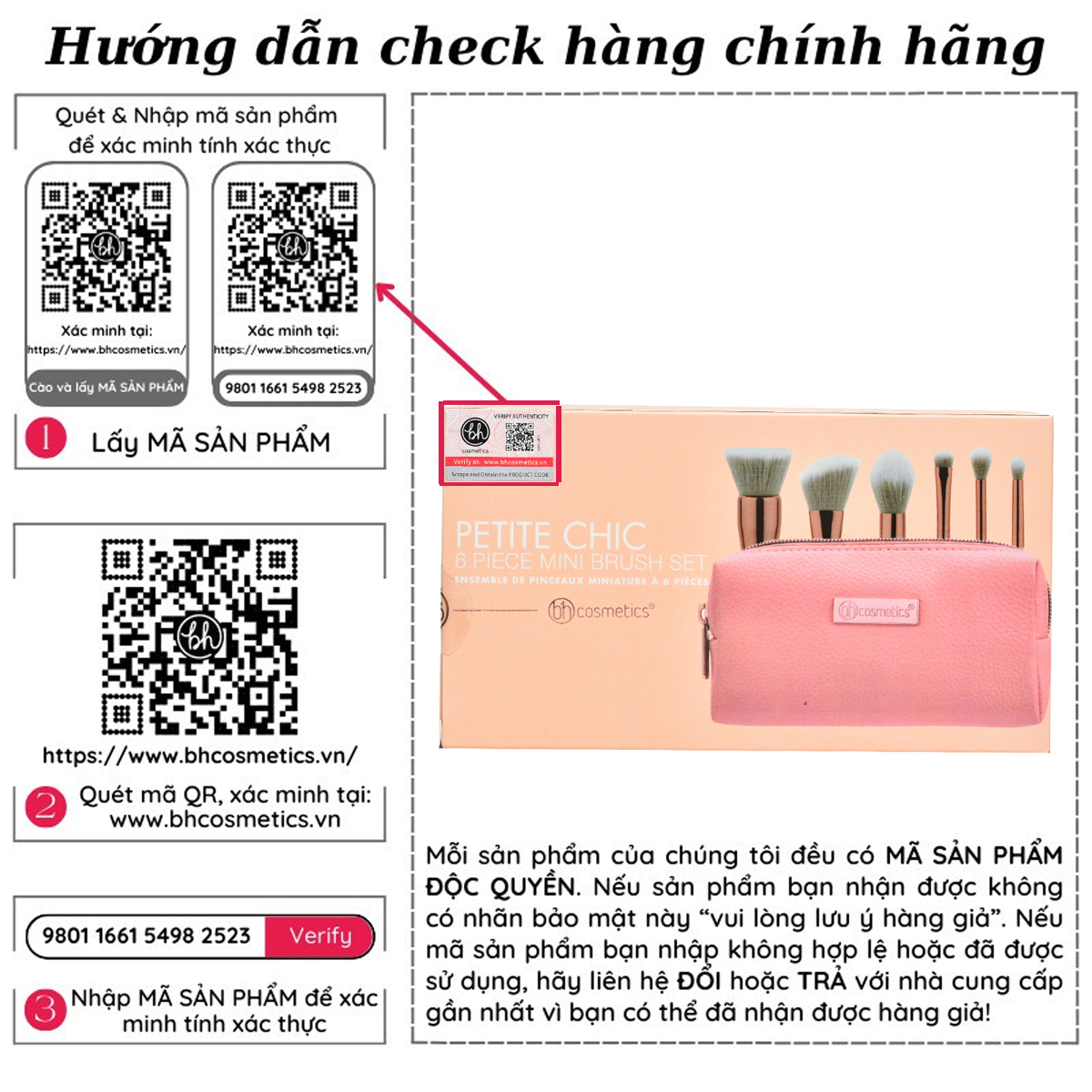 Bộ Cọ Trang Điểm 6 Cây Bh Cosmetics Petite Chic Mini