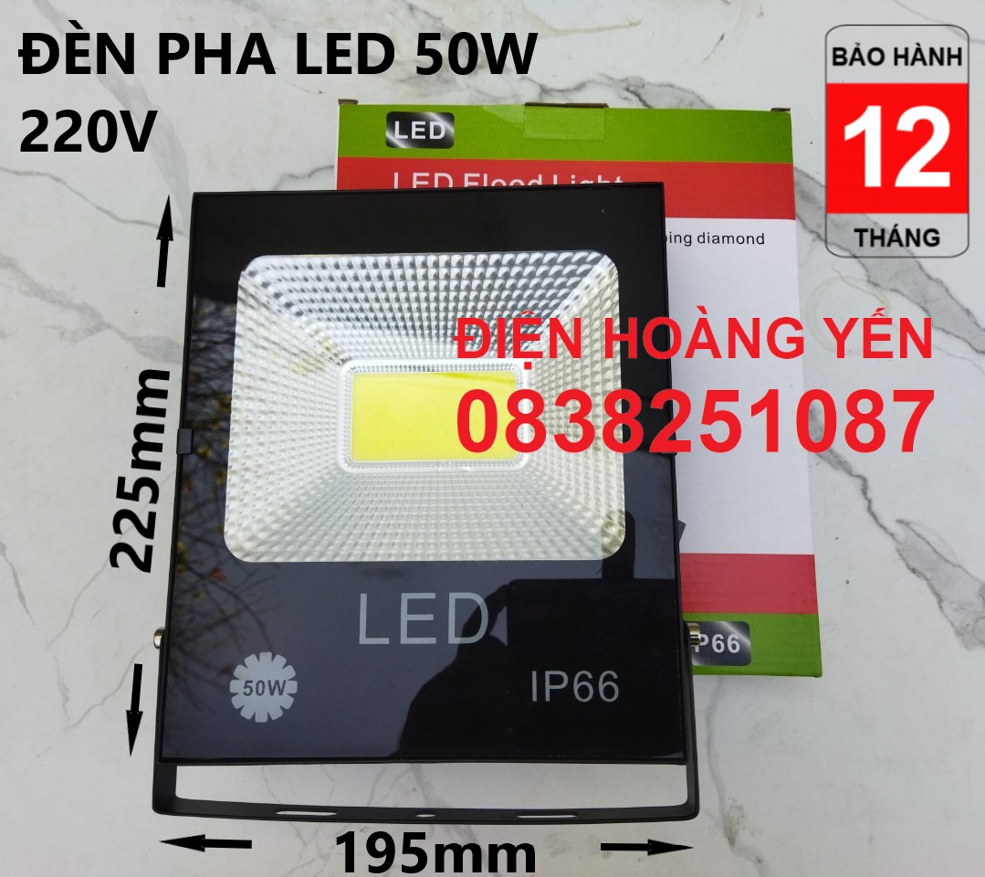 Đèn Led Pha 100W IP66 Ngoài Trời FA99 - 100W Chống Mưa Tuổi Thọ Cao 220V (Ánh sáng trắng)