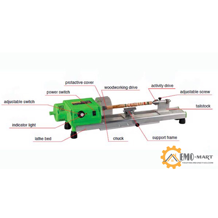 [FreeshipMAX] Máy tiện miniQ BG-3306 580W
