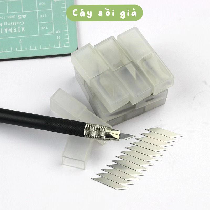 S54 - Lưỡi dao thay thế cho bút rọc giấy unbox đơn hàng, cắt sticker băng dán washi tape - Cây Sồi Già