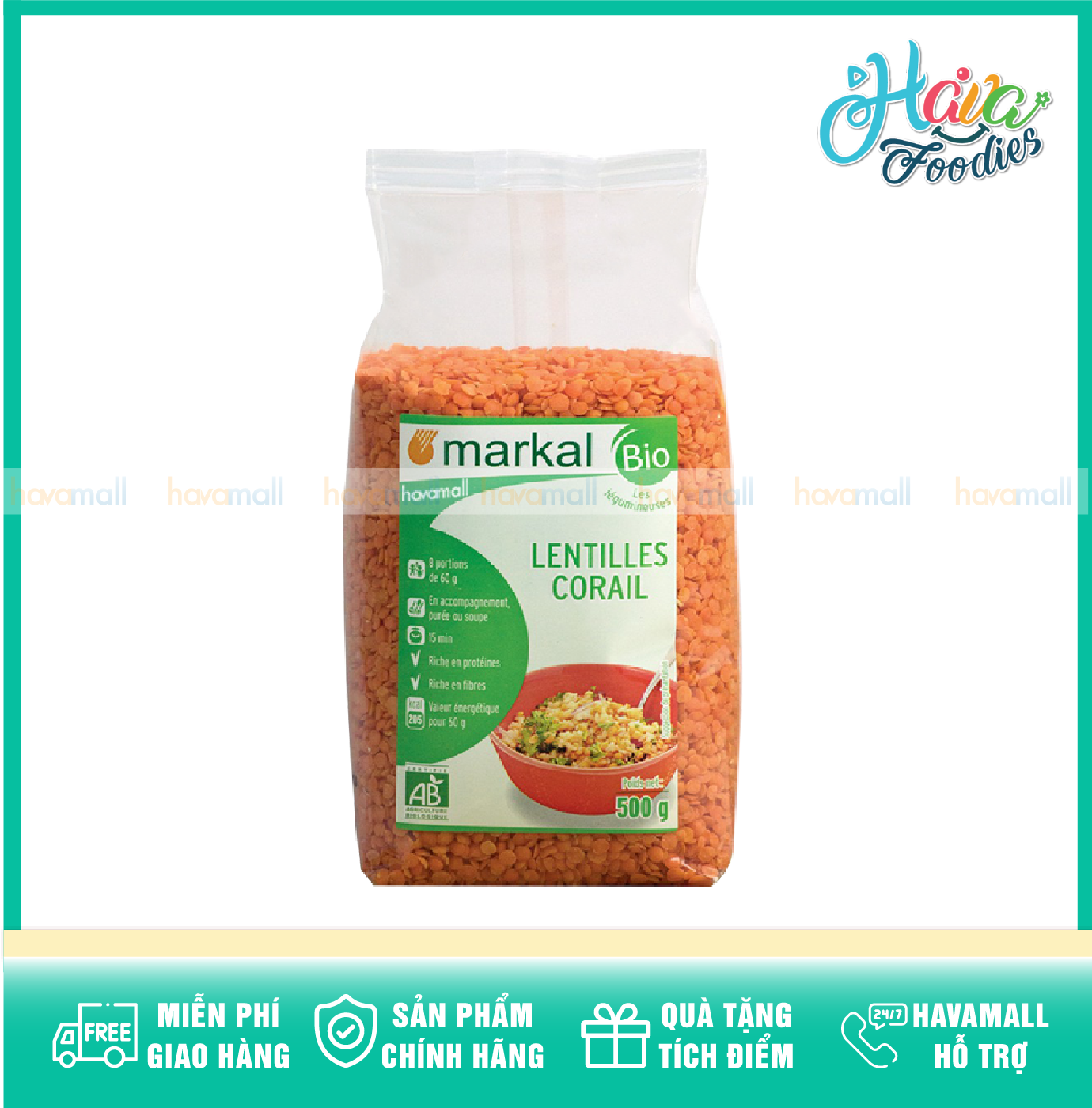 Lentilles corail 500 g Markal