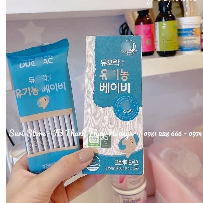 Men vi sinh Duolac Organic 30 gói - Xanh