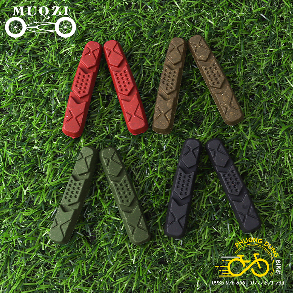 Cặp gôm phanh cho xe đạp road Carbon MUQZI - 2 gôm phanh
