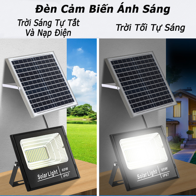 (Hàng Mới) Đèn Pha Năng Lượng Mặt Trời 30W/60W/100W/200W/300W (có tặng quà)