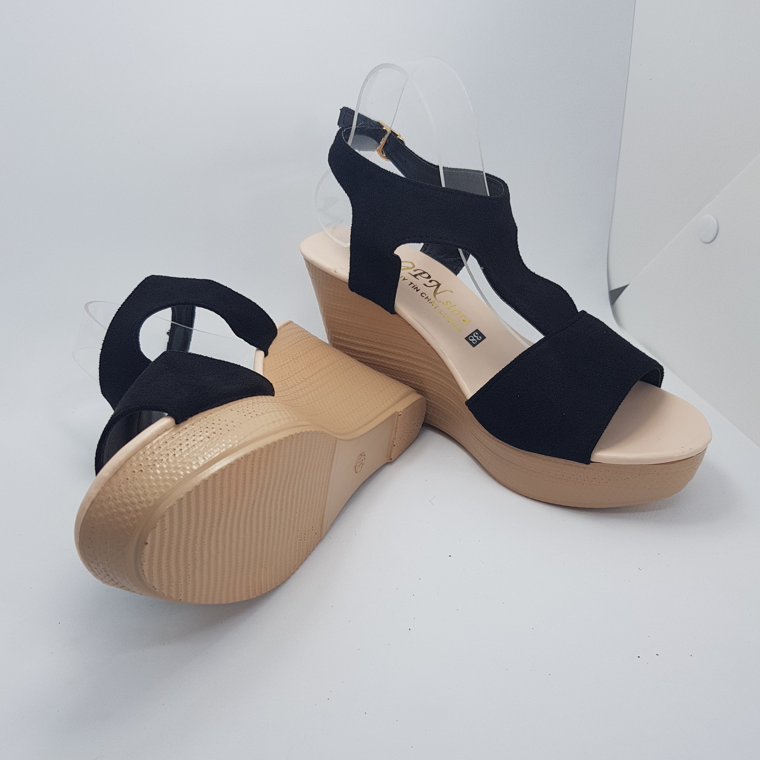 Sandal Đế Xuồng 9cm Chữ T